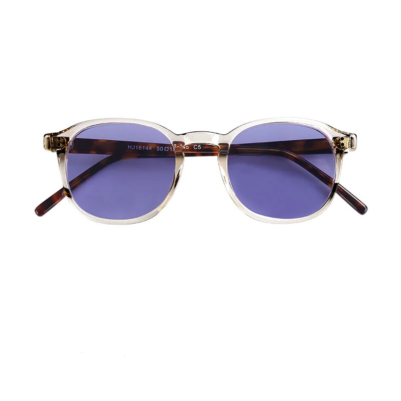 Acetate New Design Retro Round Polarized Sun Glasses Round Transparent Clear Men Women Acetate Shades Sunglasses - View 3