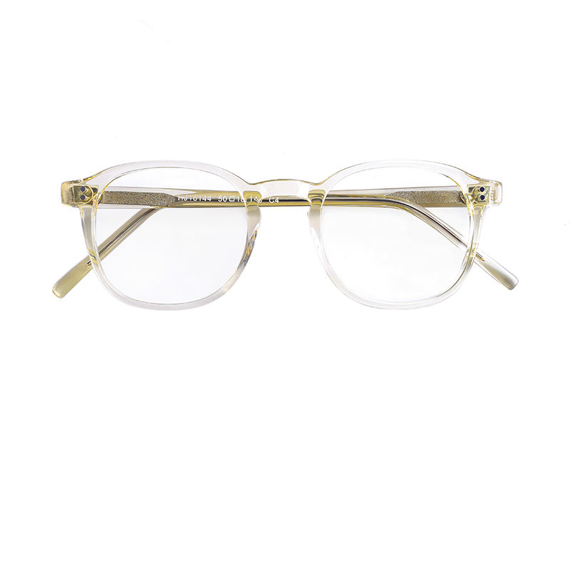 New Design Retro Round Polarized Sun Glasses Round Transparent Clear Men Women Acetate Shades Sunglasses Custom Eyewear