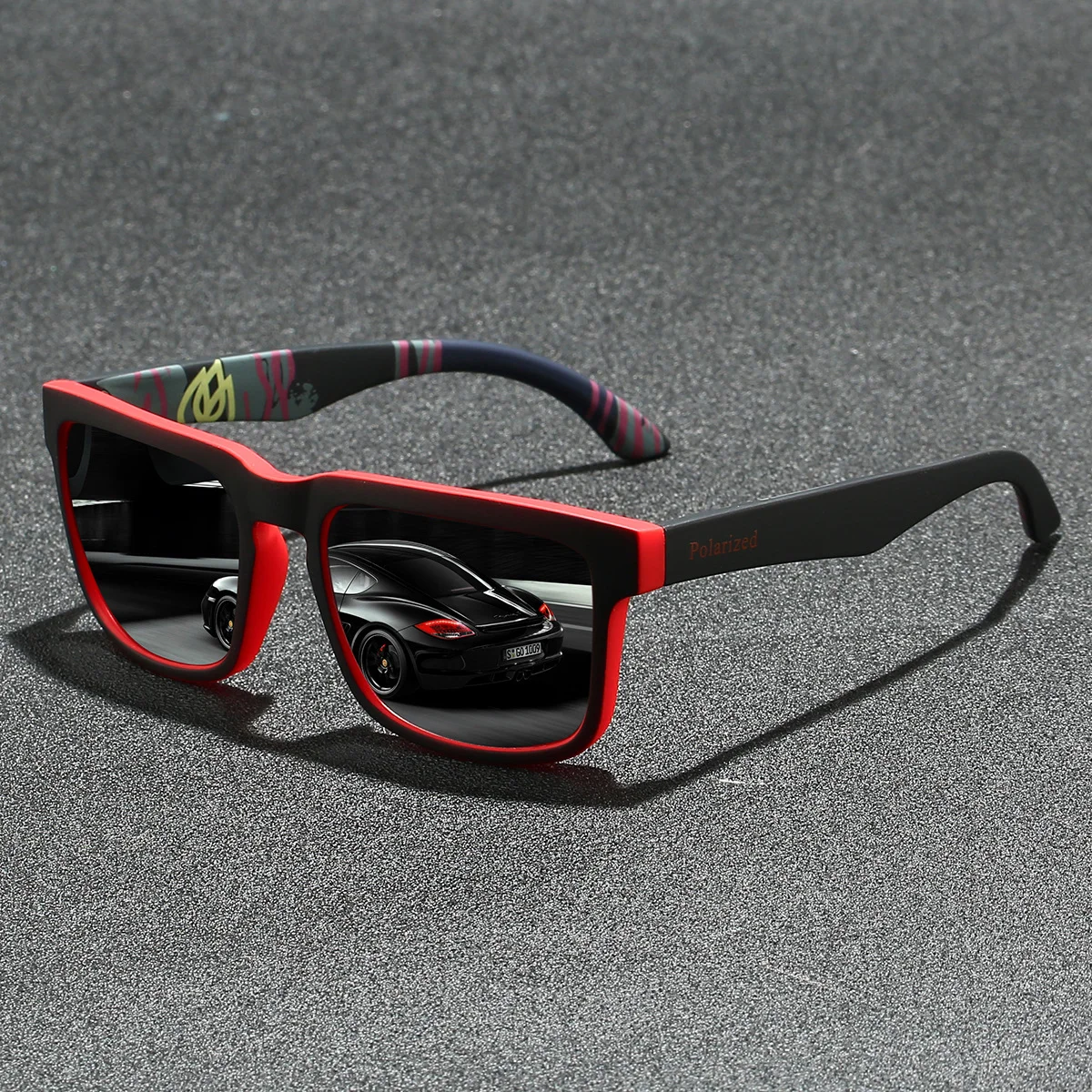 Black PC Polarized Cycling Sunglasses for Men & Women – UV400 Protection Sports Eyewear for Running, Driving, Fishing & Beach. Stylish Outdoor Sun Glasses for All Activities - Details 14
