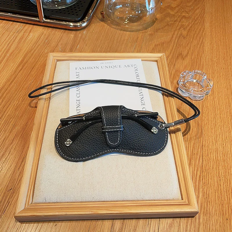 Customized Color PU Leather Wholesale Custom Logo Colorful PU Leather Sunglasses Pouch Soft Eye Glasses Case for Eyewear Storage Glasses Pouch - Details 2