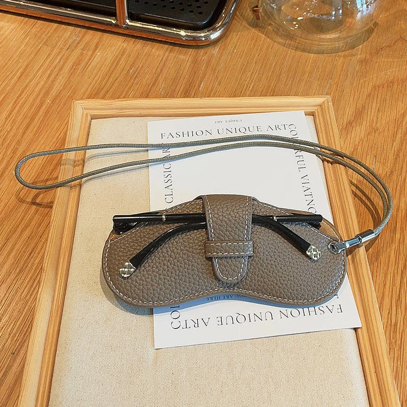 Wholesale Custom Logo Colorful PU Leather Sunglasses Pouch Soft Eye Glasses Case for Eyewear Storage Glasses Pouch