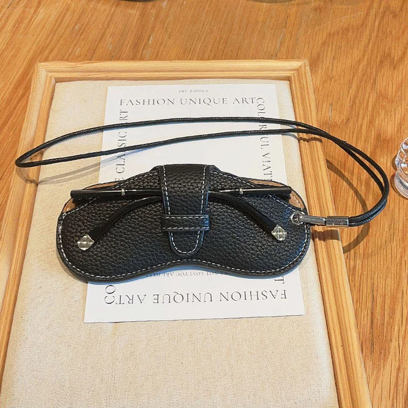 Customized Color PU Leather Wholesale Custom Logo Colorful PU Leather Sunglasses Pouch Soft Eye Glasses Case for Eyewear Storage Glasses Pouch - View 3