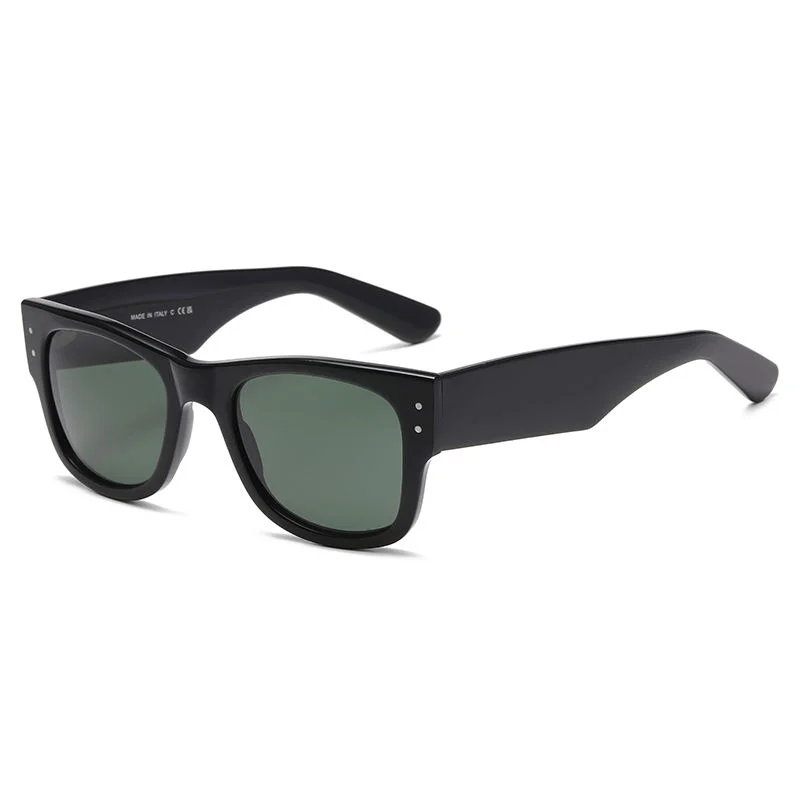 Red, Brown, White, Black Plate Promotion Sunglasses Designer Sunglasses Glass Lenses Square Black Sunglasses - View 2