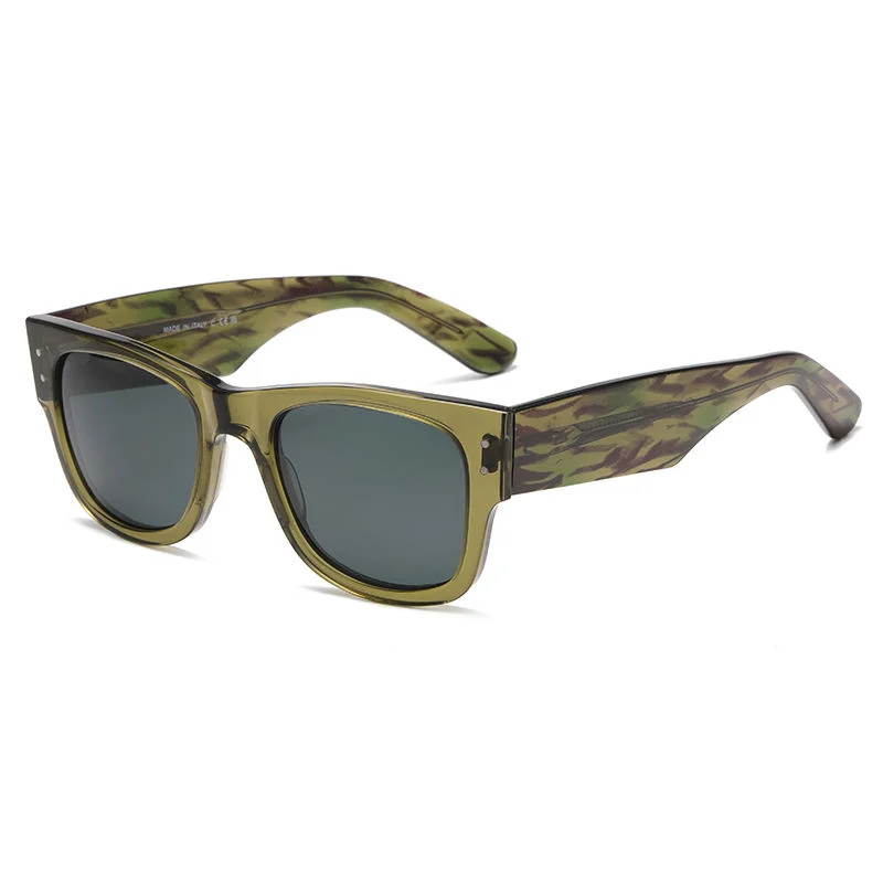 Red, Brown, White, Black Plate Promotion Sunglasses Designer Sunglasses Glass Lenses Square Black Sunglasses - View 4