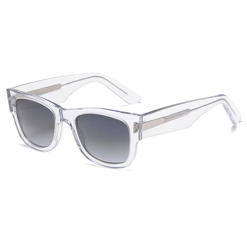 Red, Brown, White, Black Plate Promotion Sunglasses Designer Sunglasses Glass Lenses Square Black Sunglasses - View 5