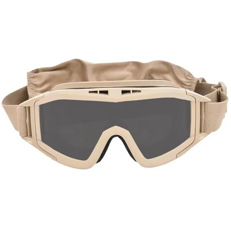 Special Forces Desert Grasshopper Hot Shooting Sunglasses Tactical Safety Goggles with Black Frame