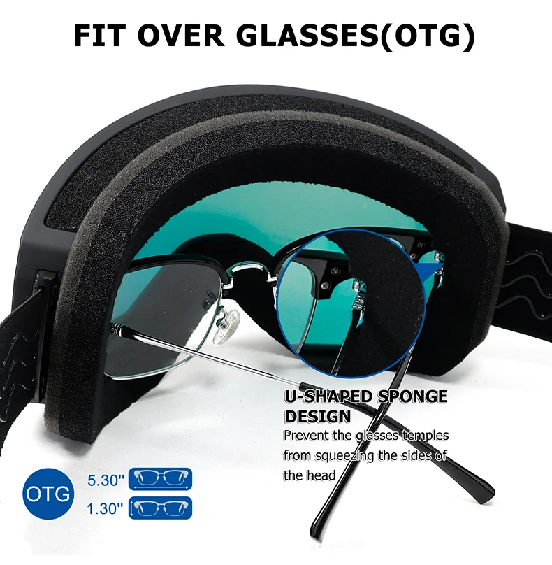  TPU Desniger Ski Goggles Ice Skating Snow Sports Glasses Polarized Anti-fog Lens UV400 Protection Snowboard Safety Sunglasses Custom - Details 4