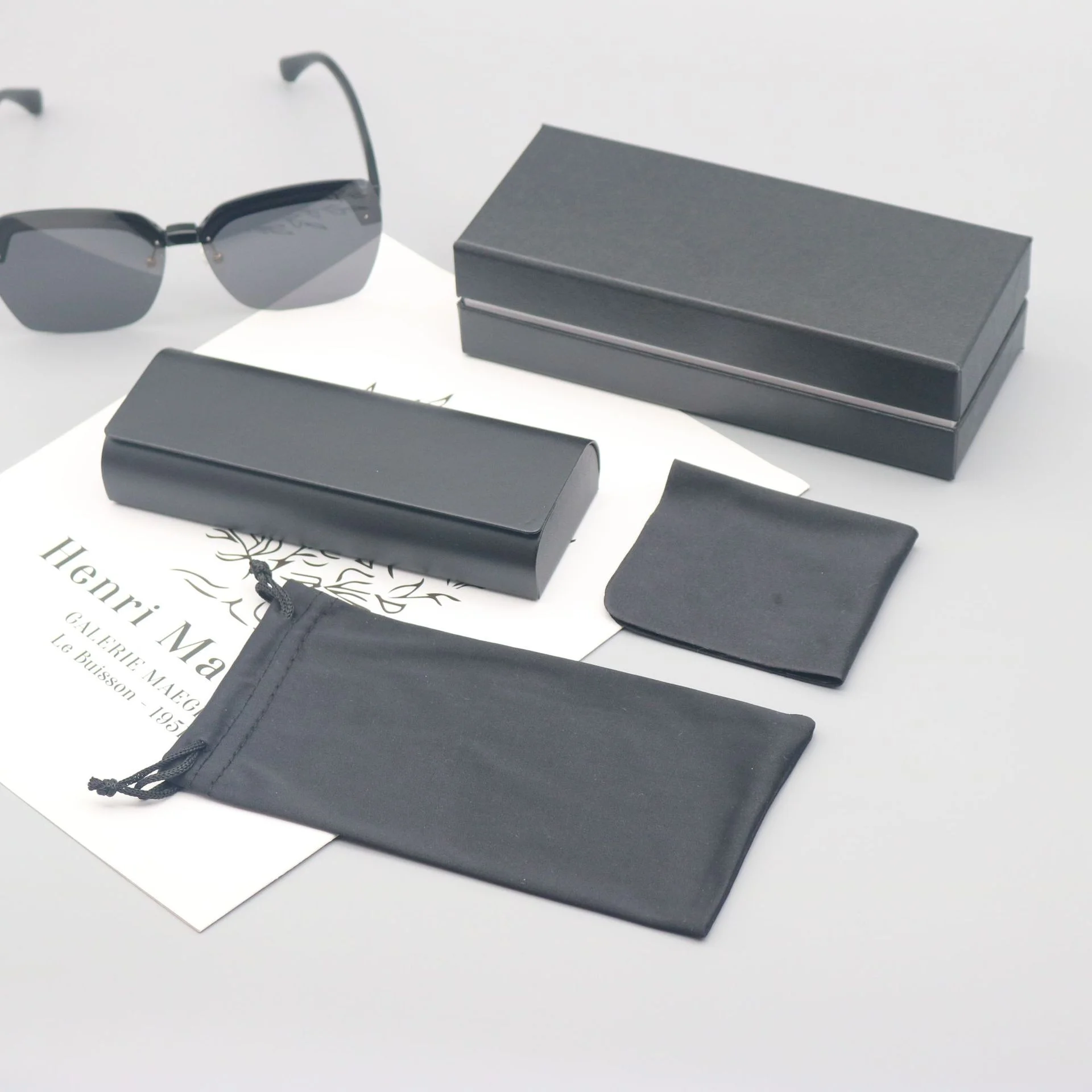   Luxury Leather Eyeglass Case Set 4PCS – Portable Glasses Organizer with Flip-Top Box, Gift Packaging - View 6