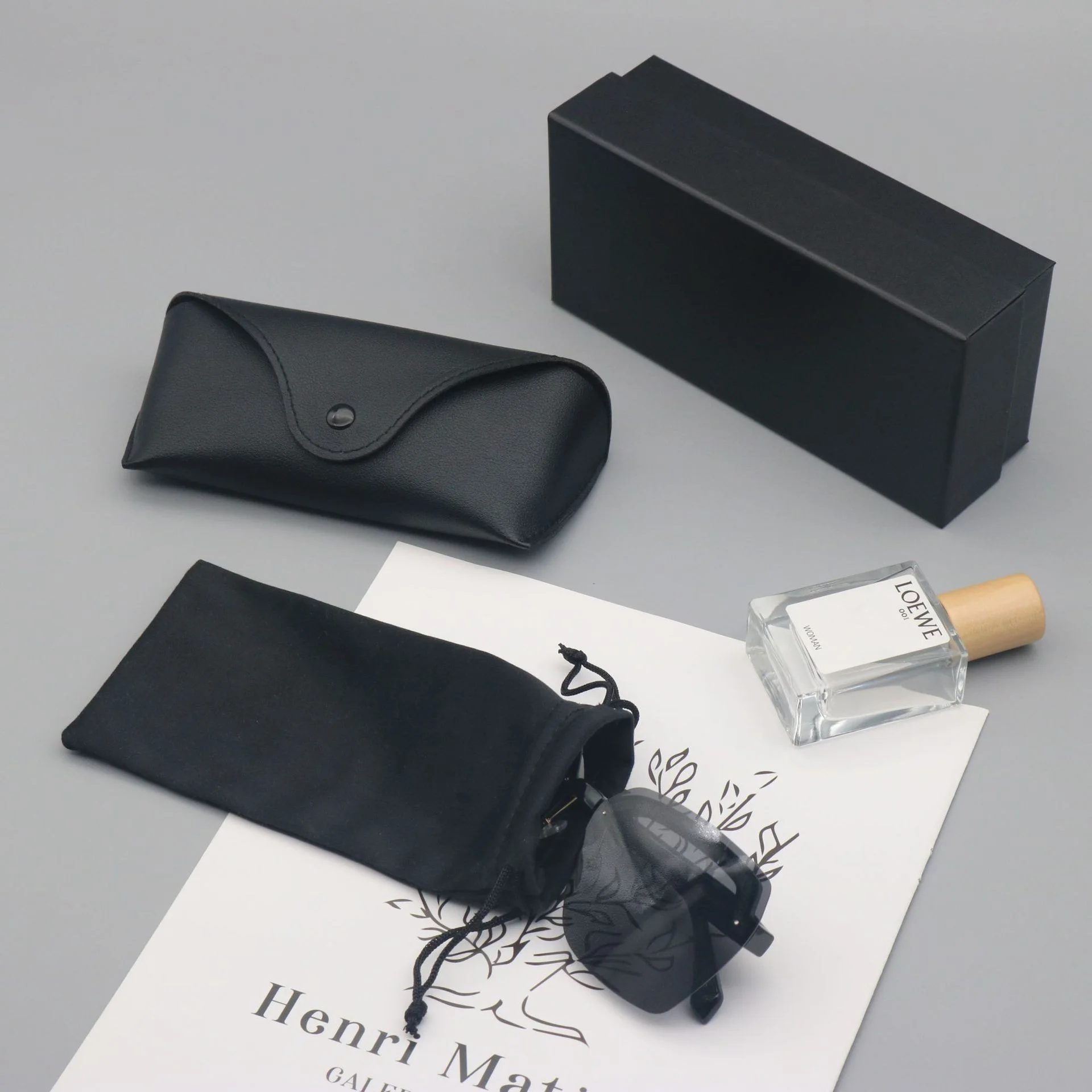  Leather Premium Leather Glasses Case Set — Portable Soft Pouch for Sunglasses & Prescription Glasses, Custom Logo Available - Details 8