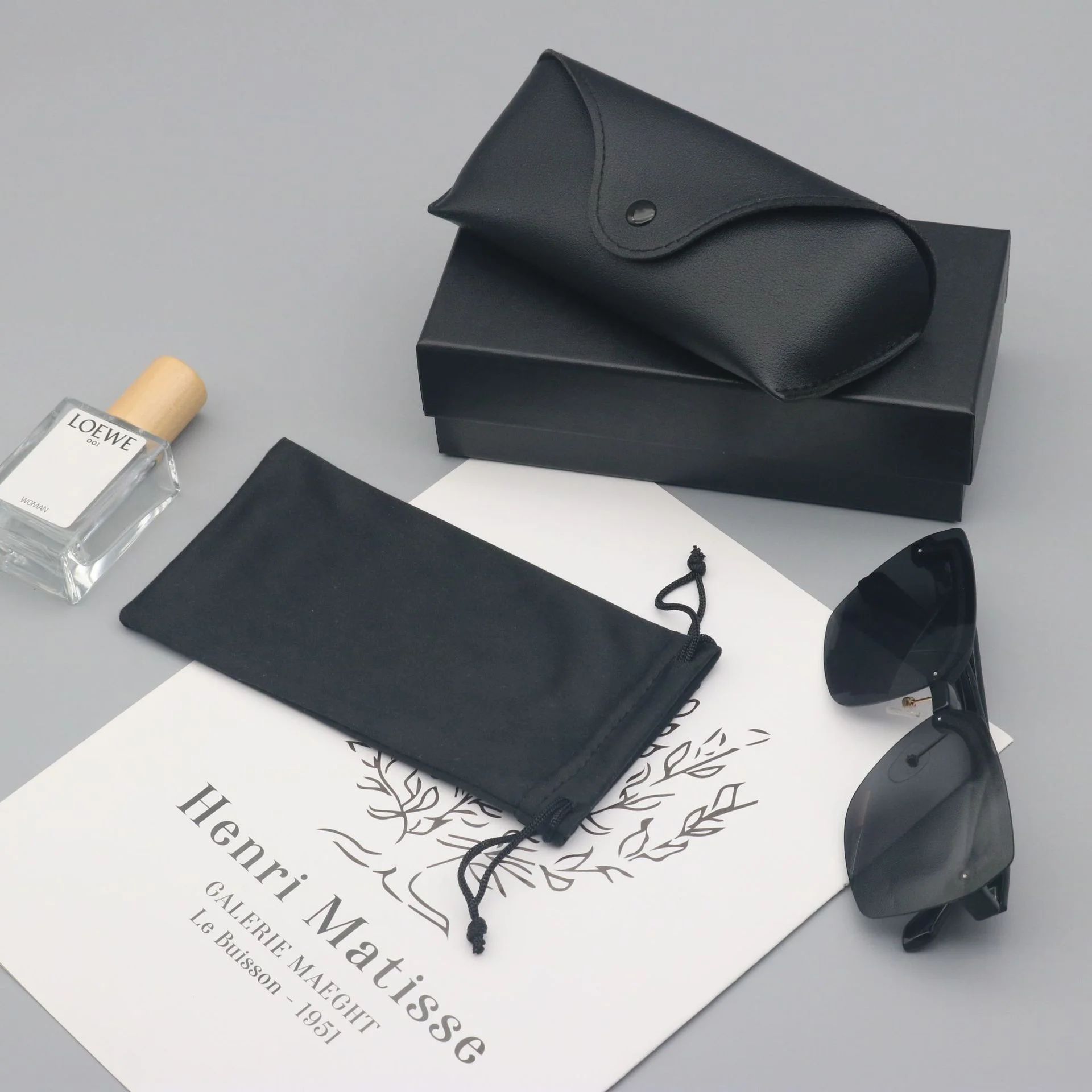  Leather Premium Leather Glasses Case Set — Portable Soft Pouch for Sunglasses & Prescription Glasses, Custom Logo Available - Details 9