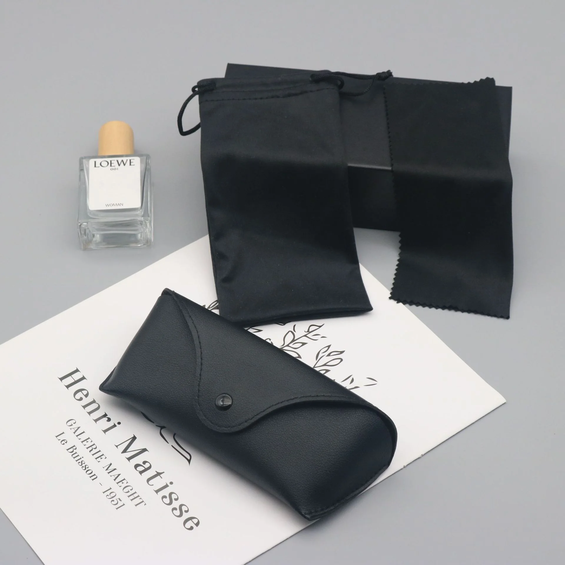  Leather Premium Leather Glasses Case Set — Portable Soft Pouch for Sunglasses & Prescription Glasses, Custom Logo Available - Details 12
