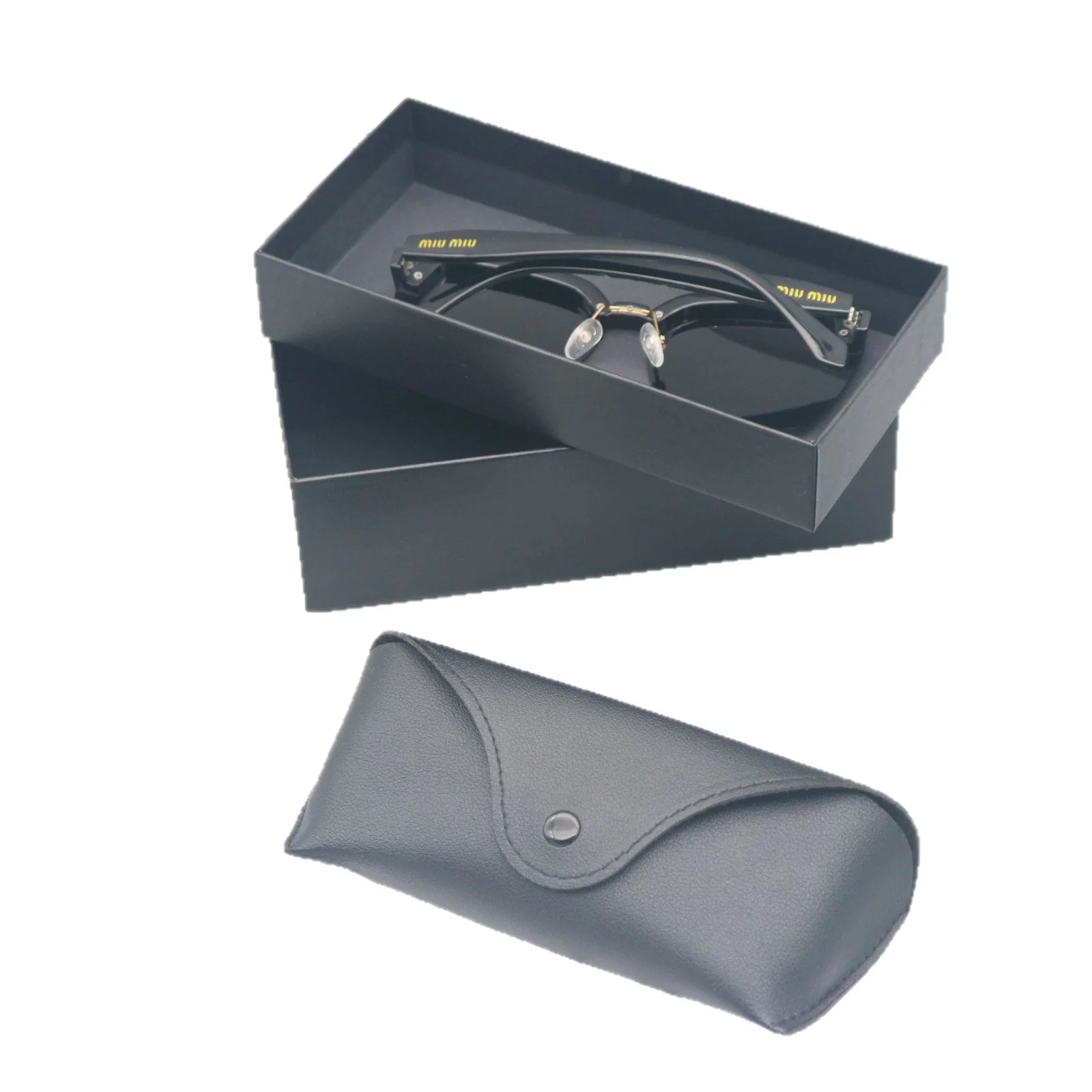  Leather Premium Leather Glasses Case Set — Portable Soft Pouch for Sunglasses & Prescription Glasses, Custom Logo Available - View 4