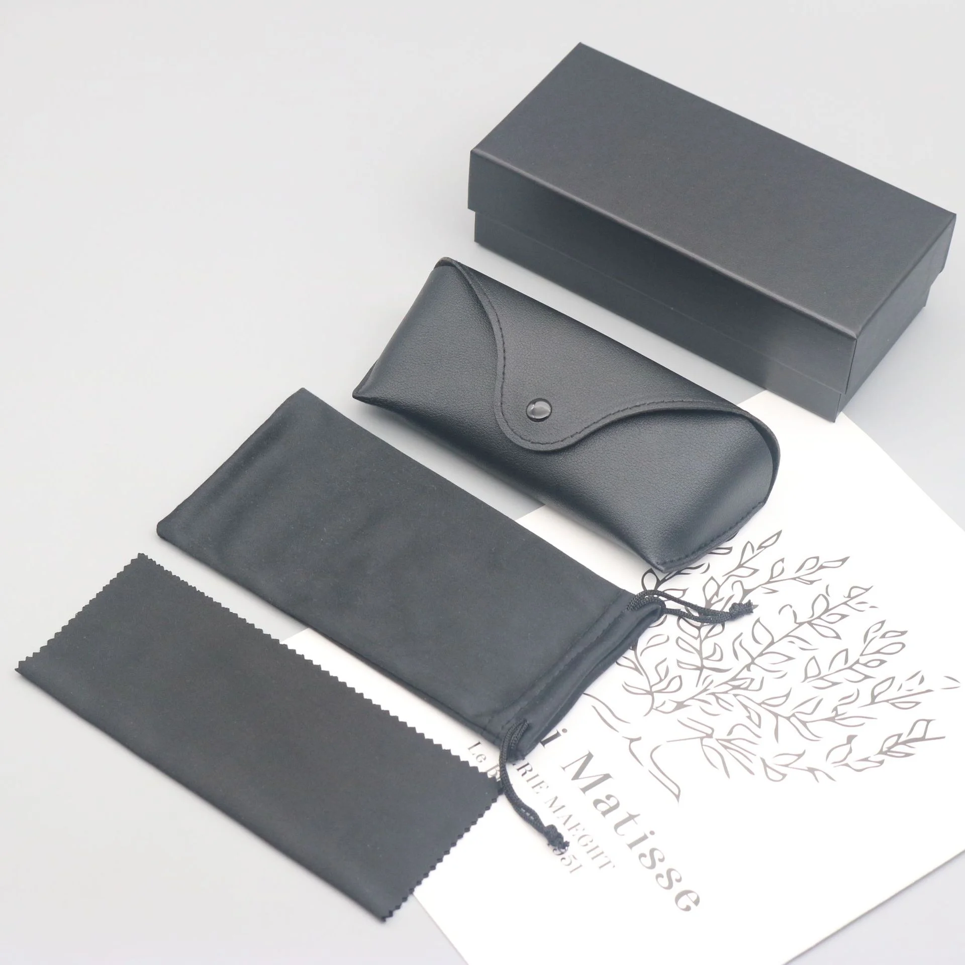  Leather Premium Leather Glasses Case Set — Portable Soft Pouch for Sunglasses & Prescription Glasses, Custom Logo Available - View 5