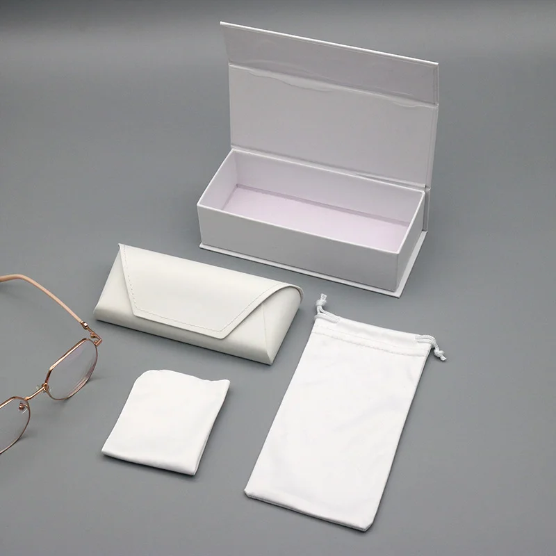 Leather Handcrafted Leather Glasses & Jewelry Case Set — Portable Snap-Closure Pouch for Sunglasses, Eyeglasses & Accessories - Details 6