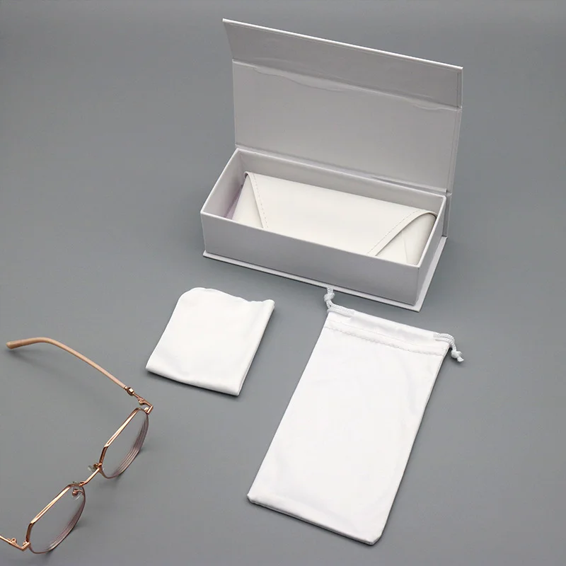  Leather Handcrafted Leather Glasses & Jewelry Case Set — Portable Snap-Closure Pouch for Sunglasses, Eyeglasses & Accessories - Details 7