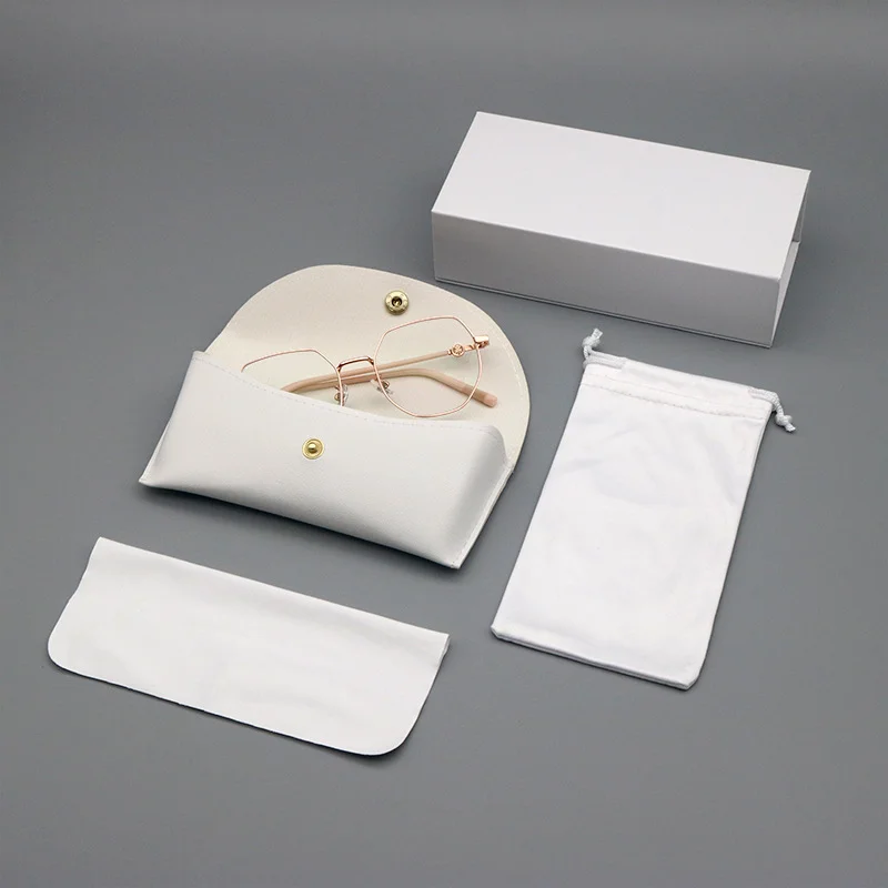  Leather Handcrafted Leather Glasses & Jewelry Case Set — Portable Snap-Closure Pouch for Sunglasses, Eyeglasses & Accessories - Details 10