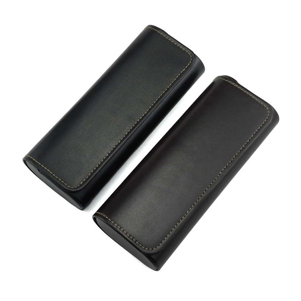 Leather Premium Leather Glasses Case Set — Soft Pouch with Lid-and-Base Gift Box, Custom Logo Available - Details 12