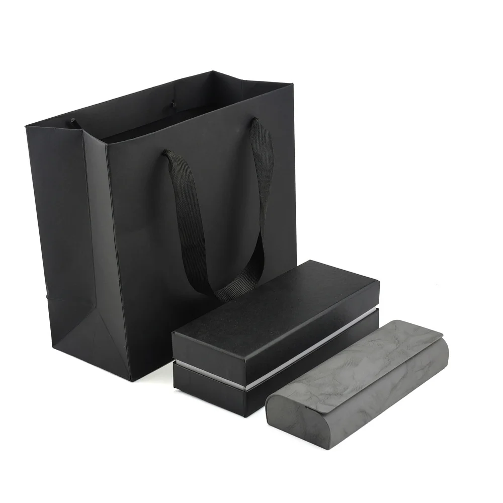  Leather Premium Leather Glasses Case Set — Soft Pouch with Lid-and-Base Gift Box, Custom Logo Available - Details 24