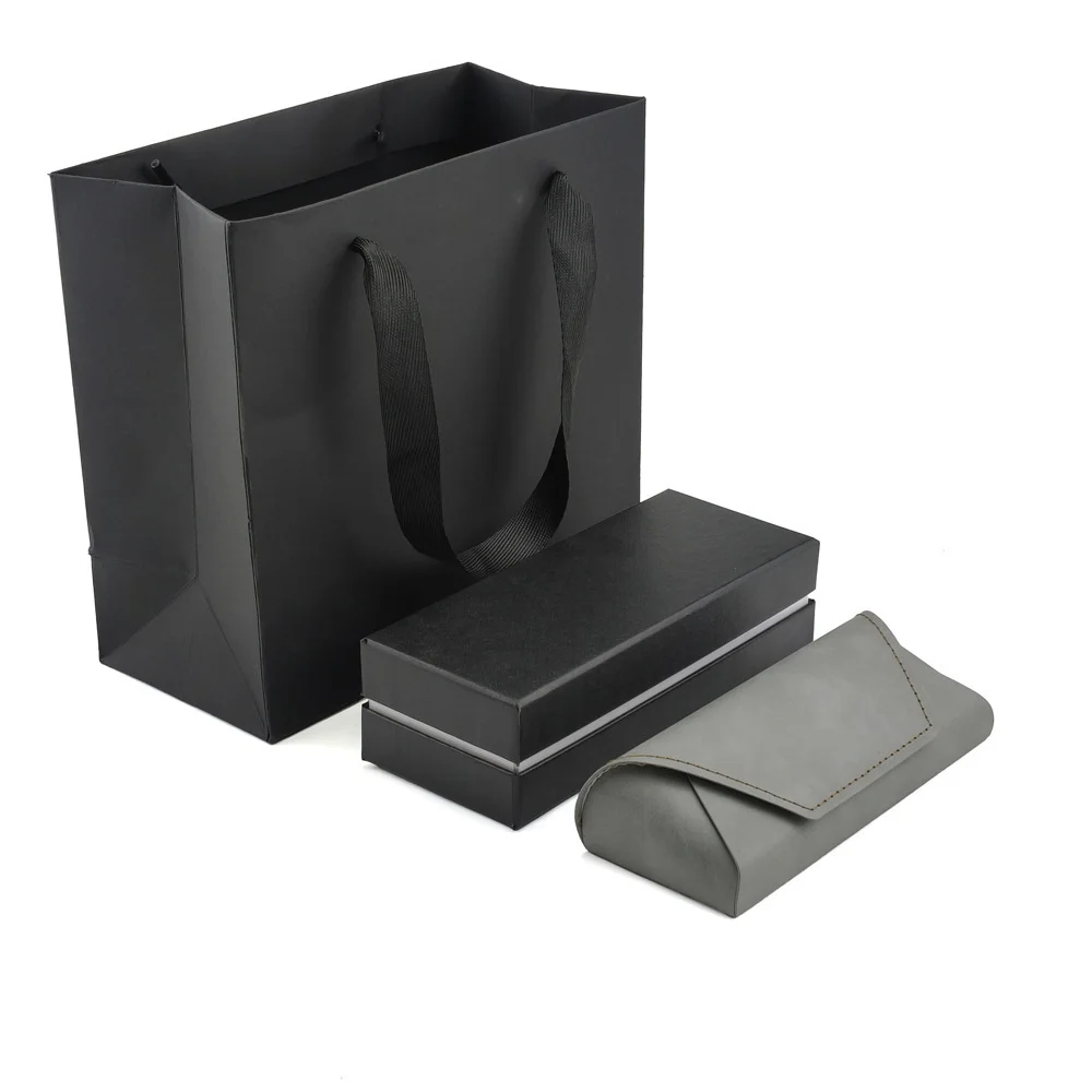  Leather New Arrival Trendy Leather Sunglasses Case Set — Portable Lid-and-Base Box with Soft Pouch, Complete Eyewear Packaging Kit, Custom Logo Available - Details 4