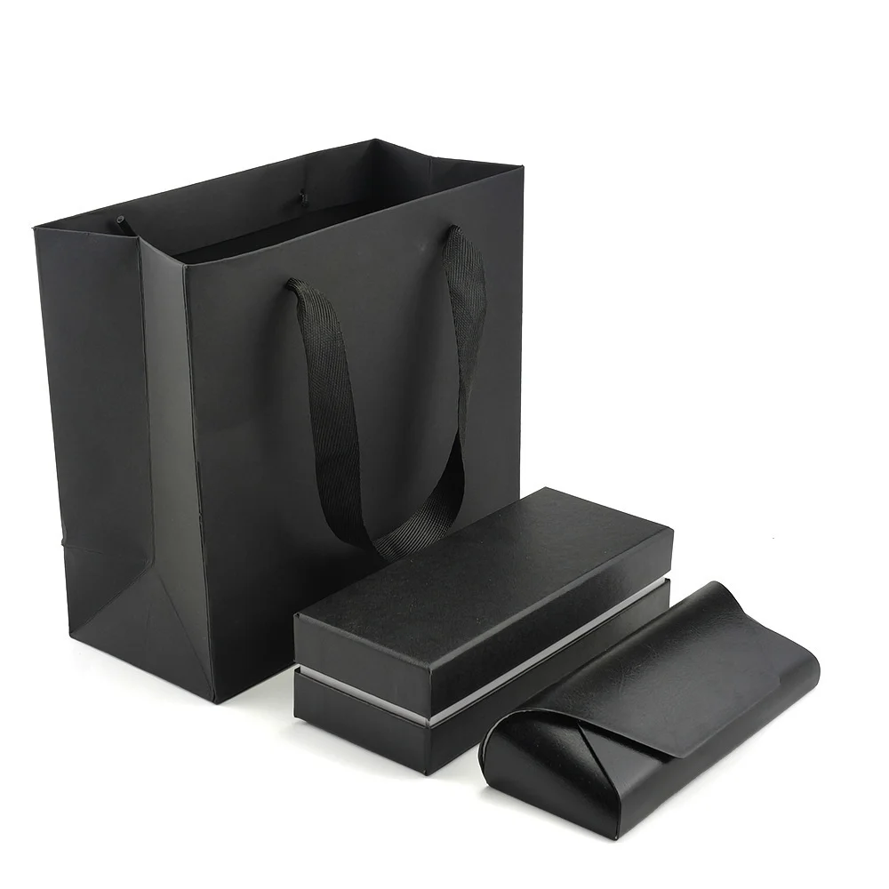 Leather New Arrival Trendy Leather Sunglasses Case Set — Portable Lid-and-Base Box with Soft Pouch, Complete Eyewear Packaging Kit, Custom Logo Available - Details 6