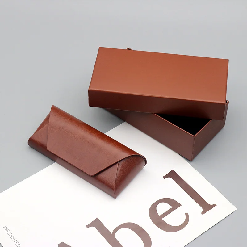  Genuine Leather Handcrafted Leather Glasses Case Set — Premium Bun-Style Storage Box for Prescription Glasses & Sunglasses - Details 3