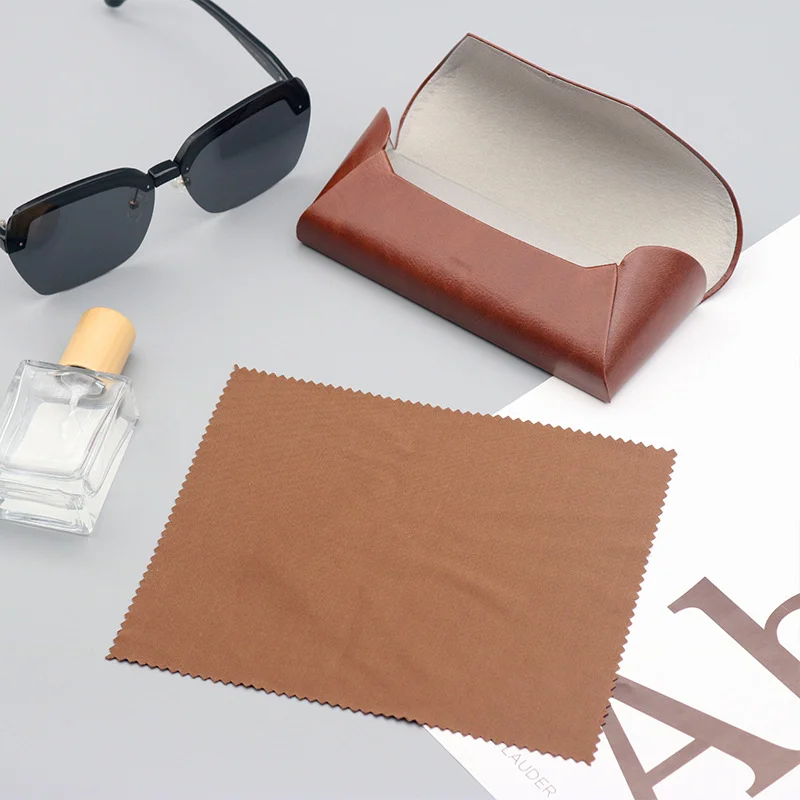  Genuine Leather Handcrafted Leather Glasses Case Set — Premium Bun-Style Storage Box for Prescription Glasses & Sunglasses - Details 7