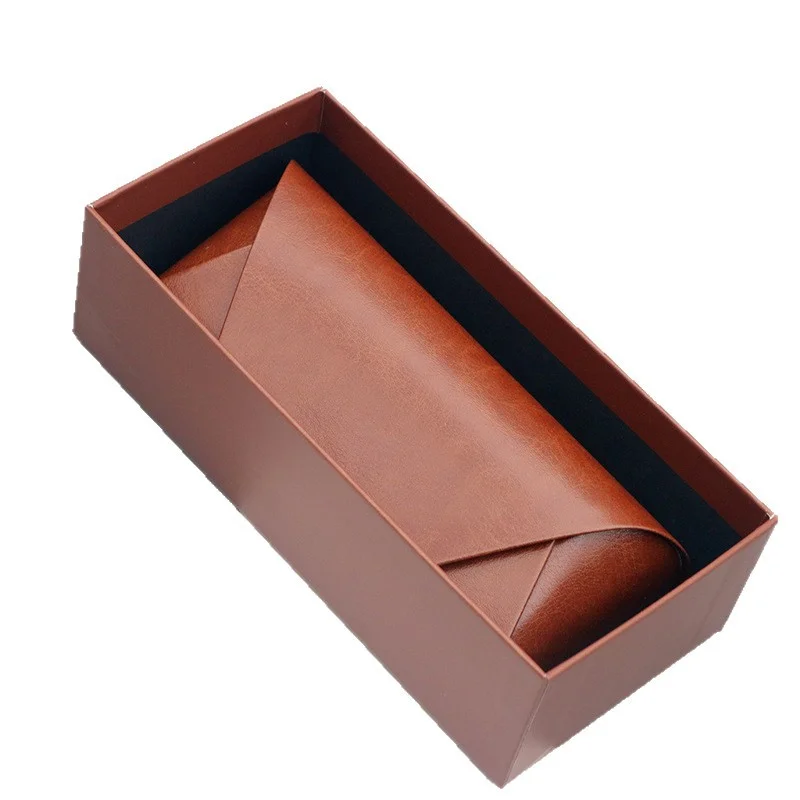 Genuine Leather Handcrafted Leather Glasses Case Set — Premium Bun-Style Storage Box for Prescription Glasses & Sunglasses - View 5