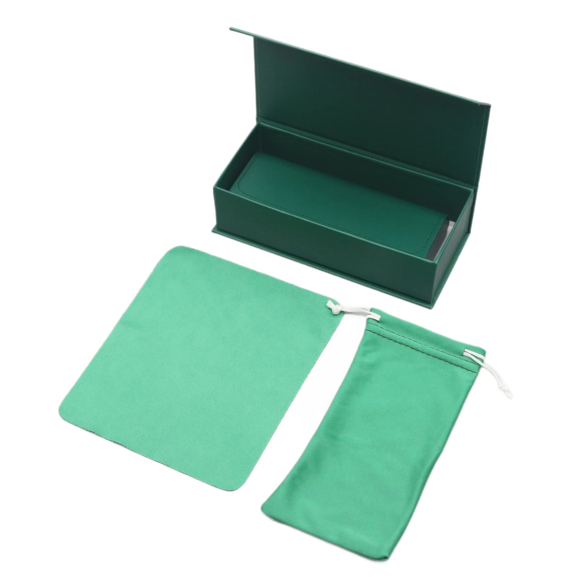 Vintage Leather Premium Magnetic Glasses Case Set — Vintage Handcrafted Leather Storage Box for Prescription Glasses & Sunglasses - View 3