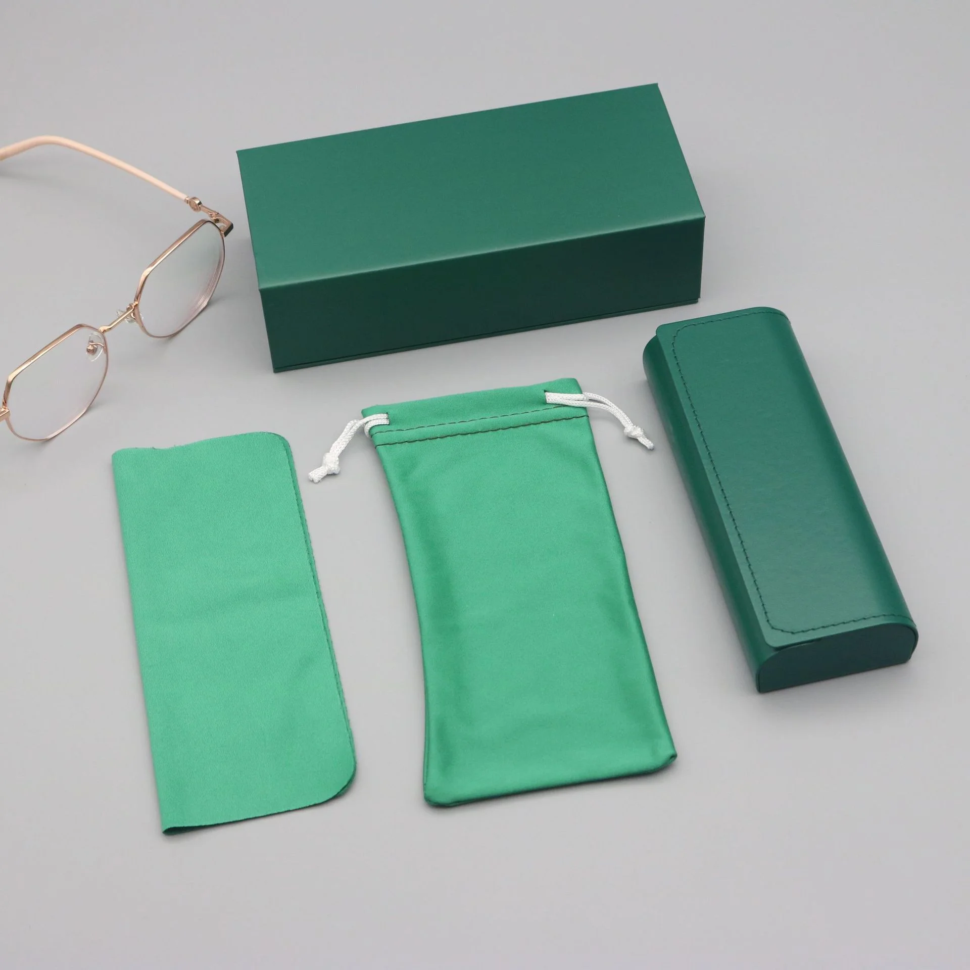  Vintage Leather Premium Magnetic Glasses Case Set — Vintage Handcrafted Leather Storage Box for Prescription Glasses & Sunglasses - View 4