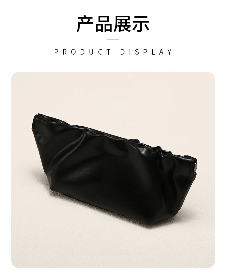  PU Leather Premium GM Elastic-Opening Sunglasses Case Set — Large Capacity PU Cloud Pouch with Custom Logo - Details 7