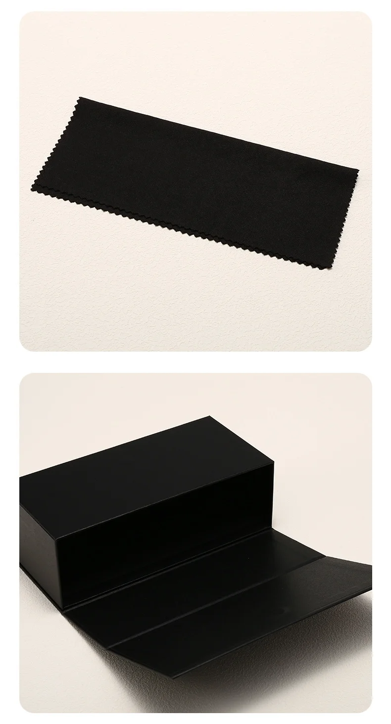  PU Leather Premium GM Elastic-Opening Sunglasses Case Set — Large Capacity PU Cloud Pouch with Custom Logo - Details 10