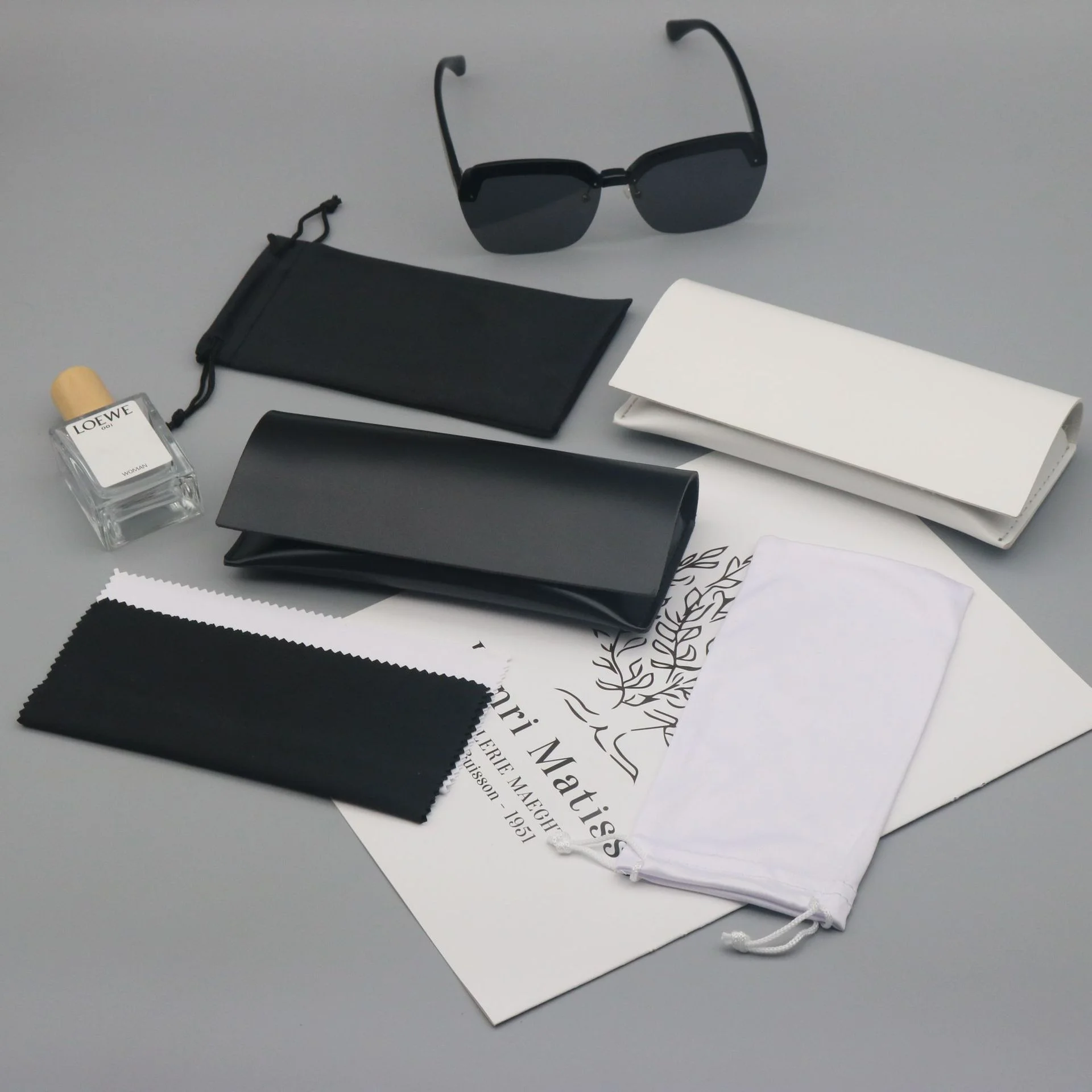  Leather Premium Leather Soft Glasses Case Set — Portable Eyewear Pouch for Sunglasses & Prescription Glasses, Custom Logo Available - Details 7