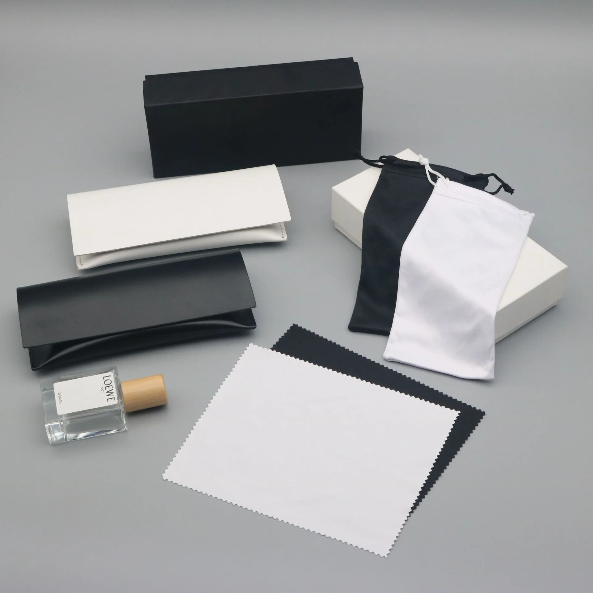 Leather Premium Leather Soft Glasses Case Set — Portable Eyewear Pouch for Sunglasses & Prescription Glasses, Custom Logo Available - View 1