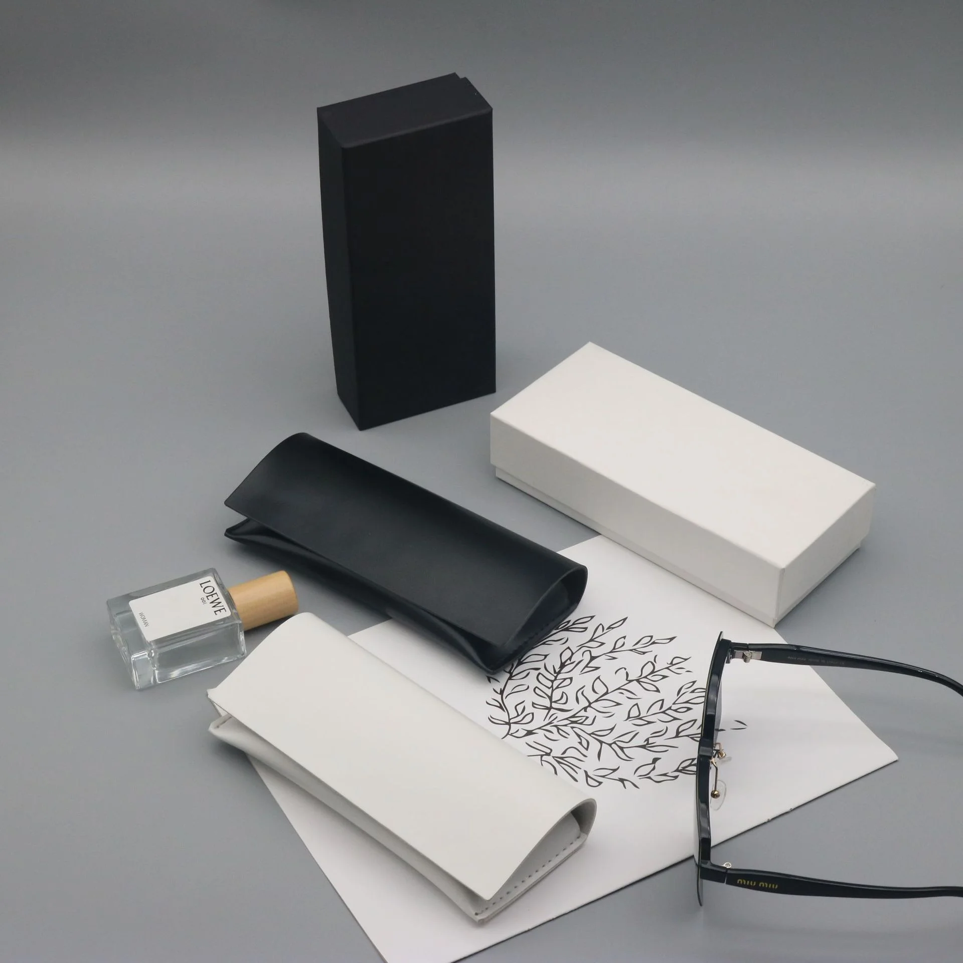  Leather Premium Leather Soft Glasses Case Set — Portable Eyewear Pouch for Sunglasses & Prescription Glasses, Custom Logo Available - View 2