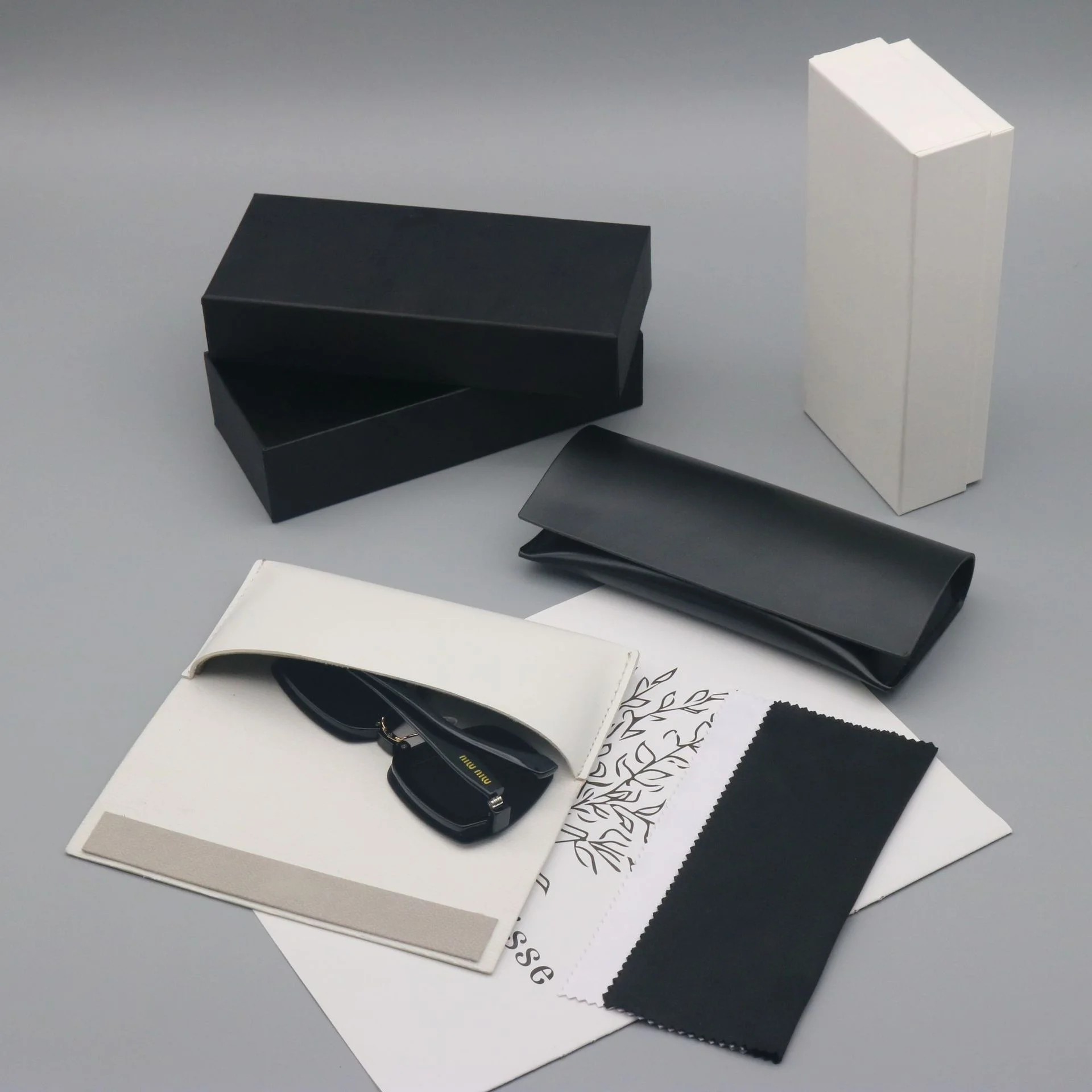 Leather Premium Leather Soft Glasses Case Set — Portable Eyewear Pouch for Sunglasses & Prescription Glasses, Custom Logo Available - View 3