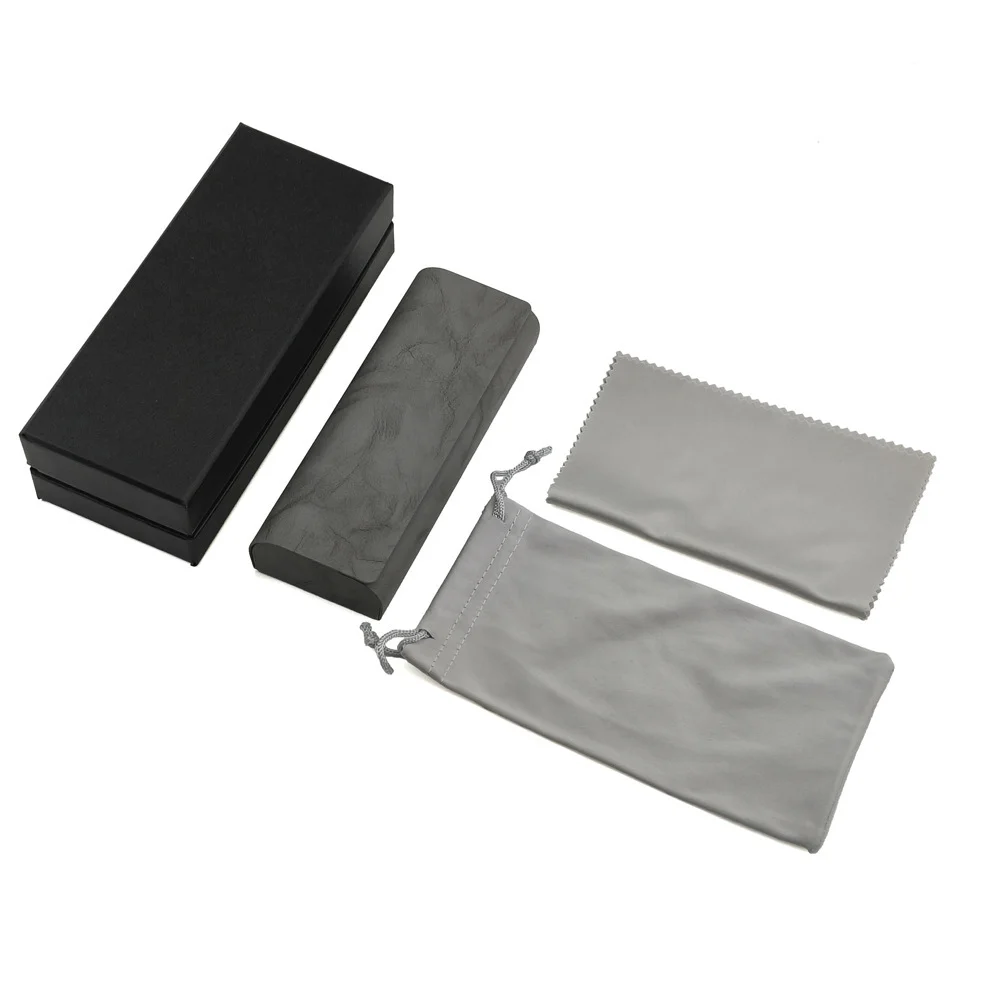  PU Leather Premium PU Leather Glasses Case Set — Lid-and-Base Box for Sunglasses & Prescription Glasses, Custom Logo Available - Details 3