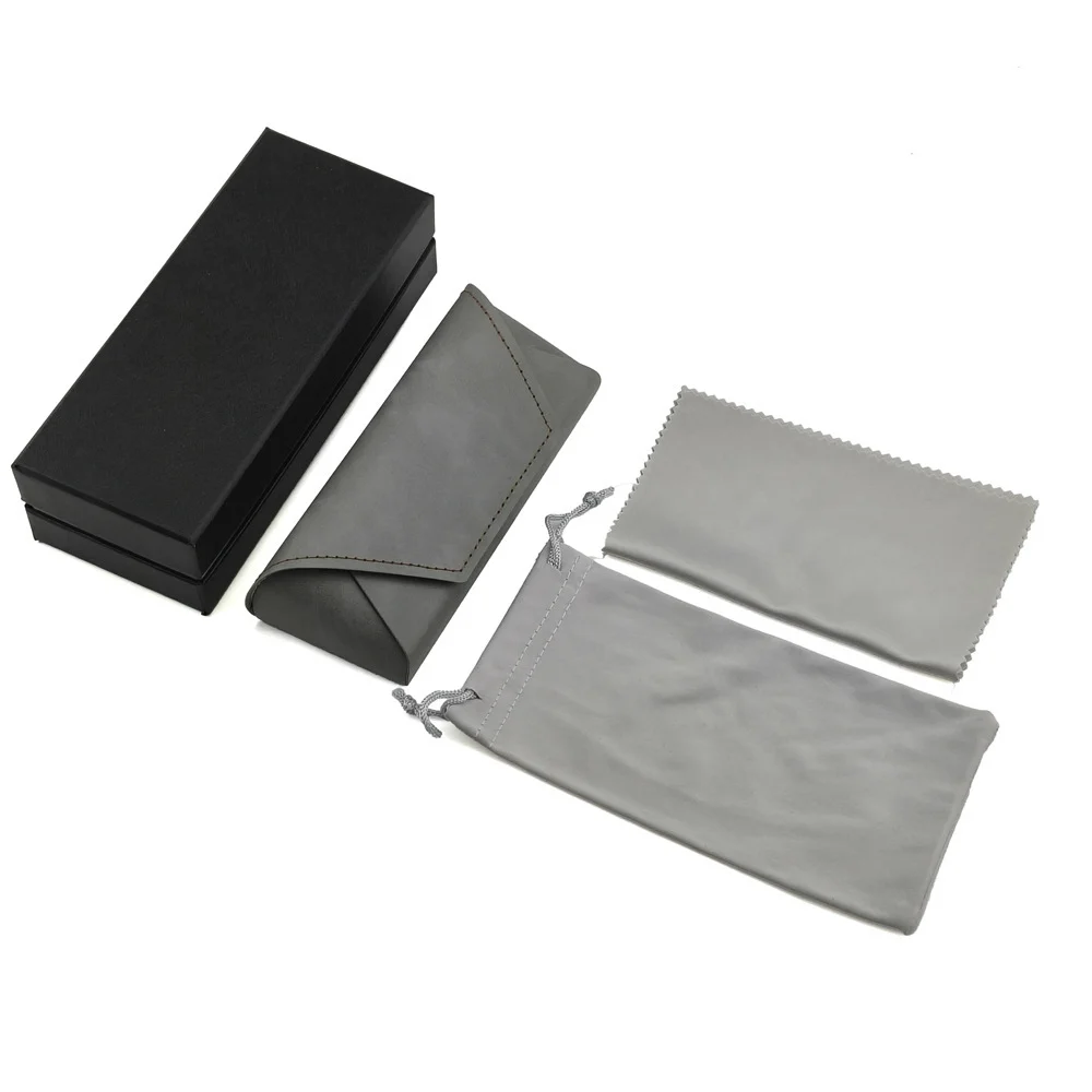  PU Leather Premium PU Leather Glasses Case Set — Lid-and-Base Box for Sunglasses & Prescription Glasses, Custom Logo Available - Details 6