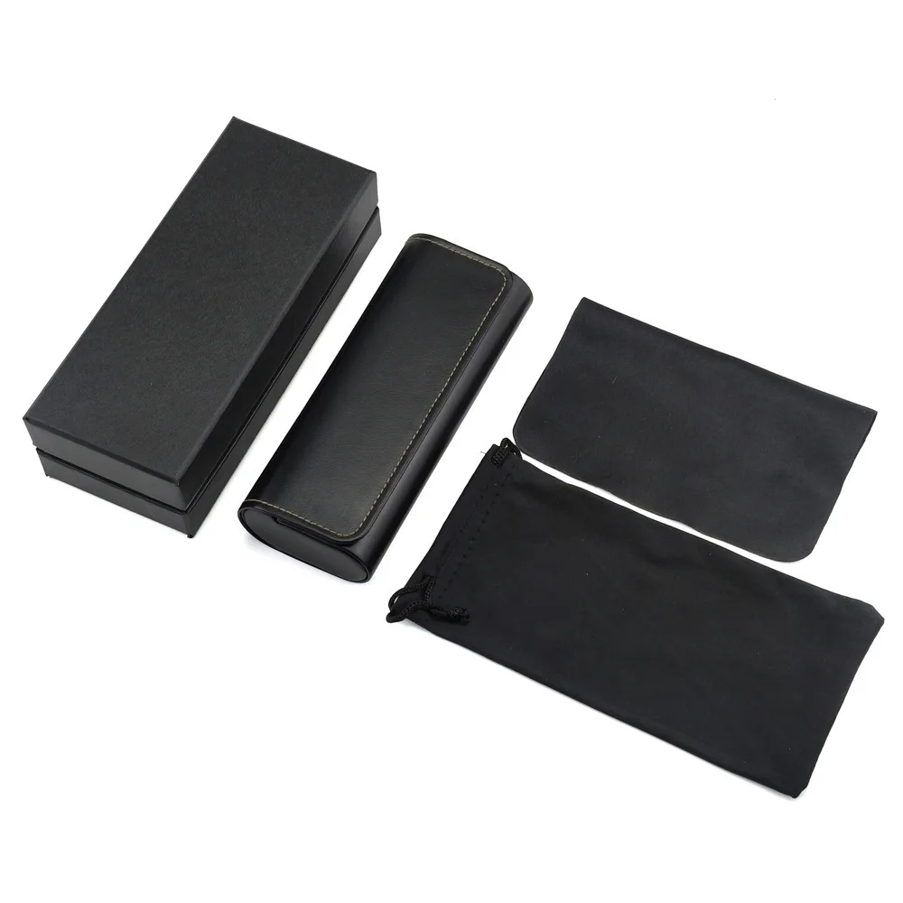 Premium PU Leather Glasses Case Set — Lid-and-Base Box for Sunglasses & Prescription Glasses, Custom Logo Available