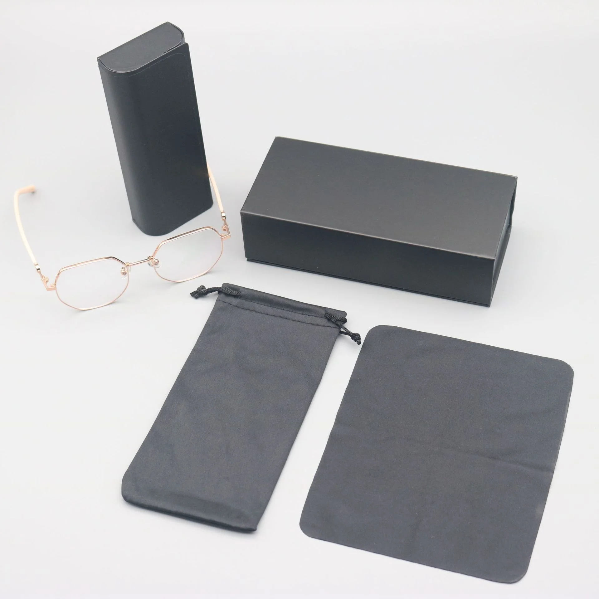  Leather Premium Leather Sunglasses Case Set — Large Capacity Zippered Pouch for Sports & Travel, Custom Logo Available - Details 5