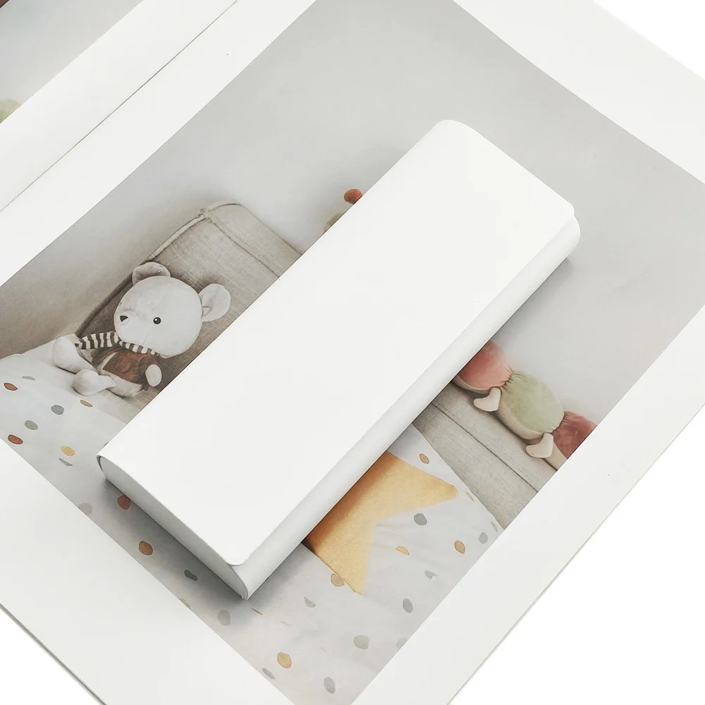 White Leather Minimalist White Leather Glasses Case Set — 4-Piece Premium Portable Eyewear Pouch with Lid-and-Base Box, Custom Logo Available - Details 11