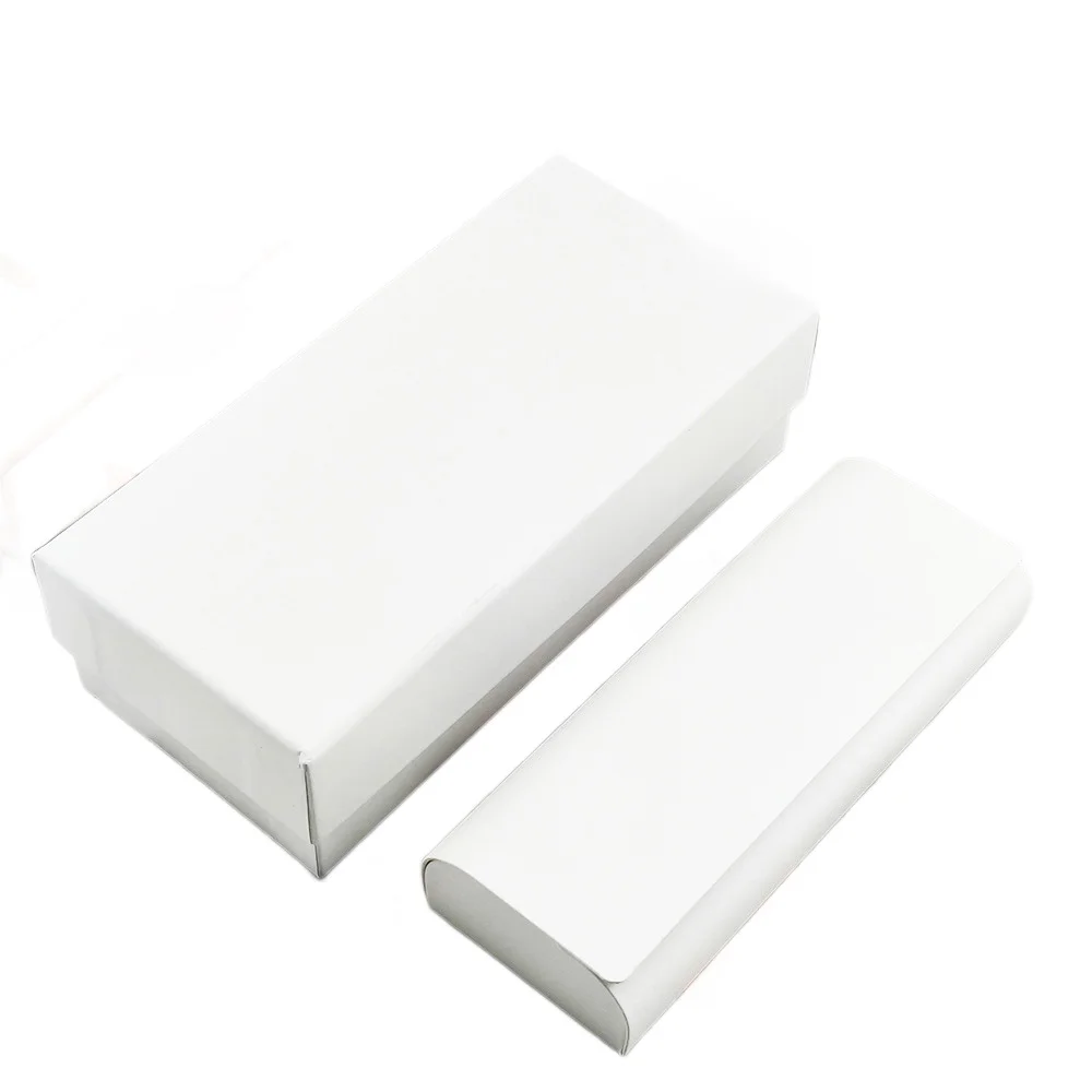 White Leather Minimalist White Leather Glasses Case Set — 4-Piece Premium Portable Eyewear Pouch with Lid-and-Base Box, Custom Logo Available - View 4