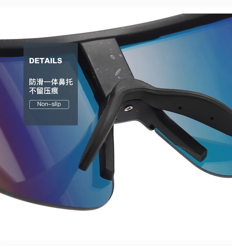 Black Polycarbonate (PC) Windproof Cycling Glasses - Stylish Outdoor Sports Sunglasses / $1.86 per pair (Wholesale Price) - Details 3