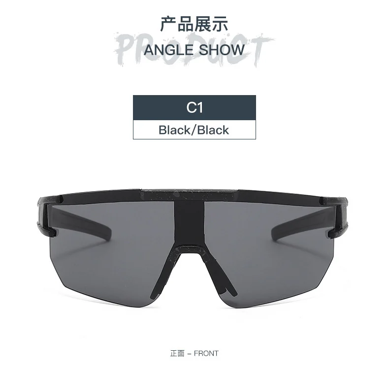 Black Polycarbonate (PC) Windproof Cycling Glasses - Stylish Outdoor Sports Sunglasses / $1.86 per pair (Wholesale Price) - Details 7