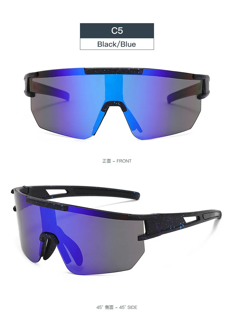 Black Polycarbonate (PC) Windproof Cycling Glasses - Stylish Outdoor Sports Sunglasses / $1.86 per pair (Wholesale Price) - Details 11
