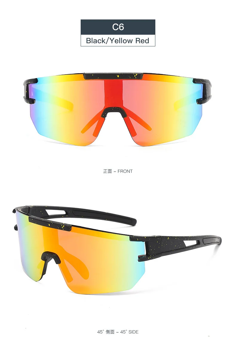 Black Polycarbonate (PC) Windproof Cycling Glasses - Stylish Outdoor Sports Sunglasses / $1.86 per pair (Wholesale Price) - Details 12