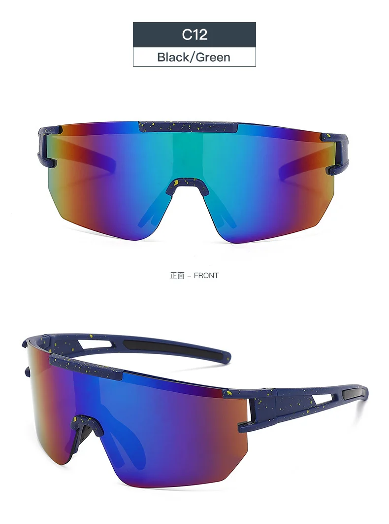 Black Polycarbonate (PC) Windproof Cycling Glasses - Stylish Outdoor Sports Sunglasses / $1.86 per pair (Wholesale Price) - Details 17