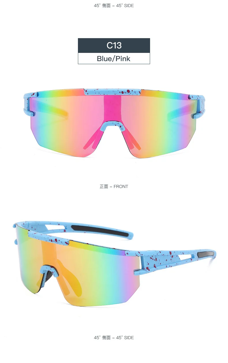 Black Polycarbonate (PC) Windproof Cycling Glasses - Stylish Outdoor Sports Sunglasses / $1.86 per pair (Wholesale Price) - Details 18