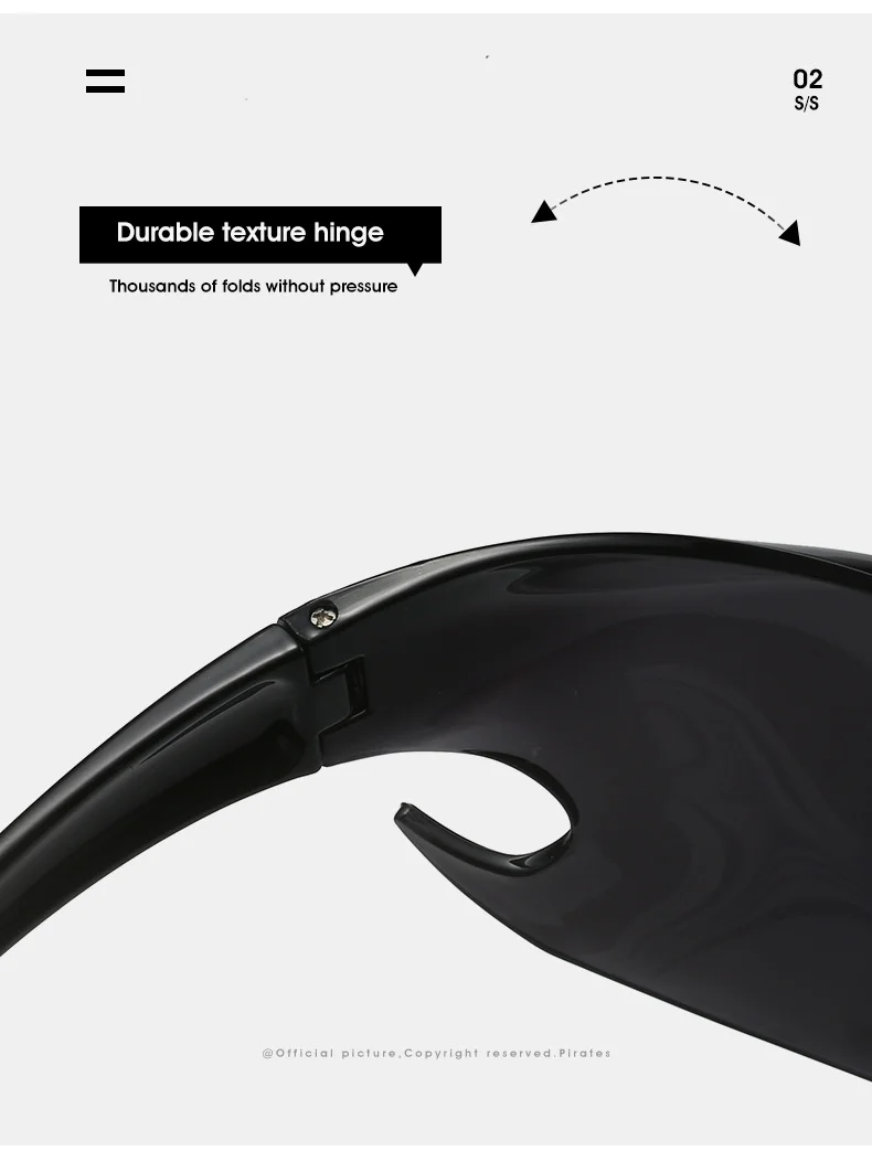 Silver Polycarbonate (PC) Neon Glow Biking Sunglasses with Hip Hop Style / $1.55 per pair (Wholesale Price) - Details 11