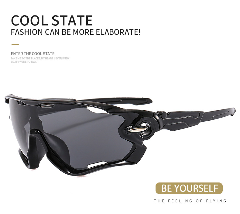 Gold PC Alloy (Plastic) Neon Silver UV400 Cycling & Running Sunglasses / $1.03 per pair (Wholesale Price) - View 3