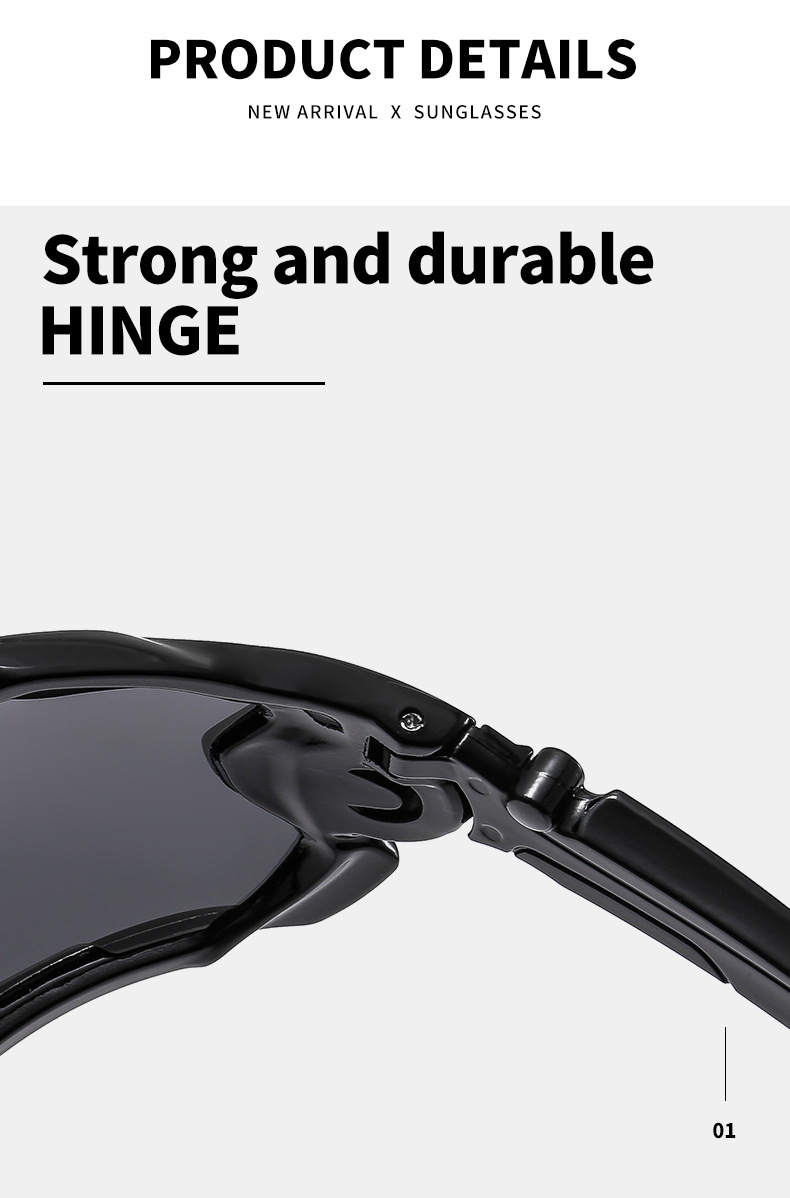 Gold PC Alloy (Plastic) Neon Silver UV400 Cycling & Running Sunglasses / $1.03 per pair (Wholesale Price) - Details 4